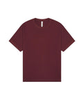 The T-Shirts product is a plain, solid maroon crew neck t-shirt with short sleeves, shown laid flat on a white background. It features no visible graphics, patterns, or logos.
