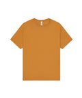 The T-Shirts product is a solid mustard yellow, short-sleeved T-shirt with a classic crew neckline and no visible designs or logos, displayed flat on a white background.