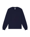 A navy blue, long-sleeve crew neck T-shirt from the T-shirts collection is displayed flat on a white background.