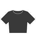 A T-shirts product featuring a plain, short-sleeved, dark grey design with a light grey collar, displayed on a white background.