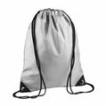 The Bagbase BG010, featuring a gray design with black straps and reinforced corners, is displayed against a white backdrop.