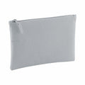 A light gray, rectangular zippered pouch from Bagbase's BG038 collection displayed on a plain white background.