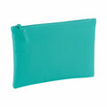The BG038 by Bagbase is a fabric zippered pouch in turquoise, featuring a clean and simple design.