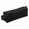 A black rectangular pencil case with a zipper and a side loop handle from Bagbase, product name BG069.