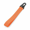 The Bagbase BG100 is an orange fabric strap featuring a black plastic clip at one end, perfect for securing or attaching items.