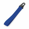 A blue fabric strap with a black plastic clip at one end from Bagbase's BG100 series.