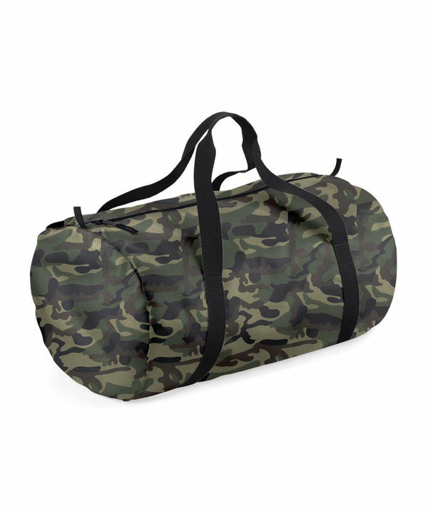 Bagbase BG150 duffel bag with black handles and straps, positioned against a white background.