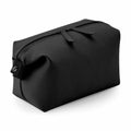 A Bagbase BG330 toiletry bag in black with a top zipper closure.