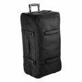 Bagbase BG483 black wheeled suitcase standing upright with a retractable handle.