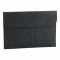 The BG726 by Bagbase is a black felt envelope featuring a flap closure.