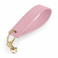 Bagbase BG747 keychain wristlet in pink, featuring a gold clasp and keyring.