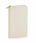 Ivory-colored zippered planner or journal with a textured cover, displayed upright against a white background, from Bagbase's BG757 collection.