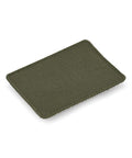 Bagbase BG840, a rectangular green fabric patch with Velcro backing, displayed against a white background.