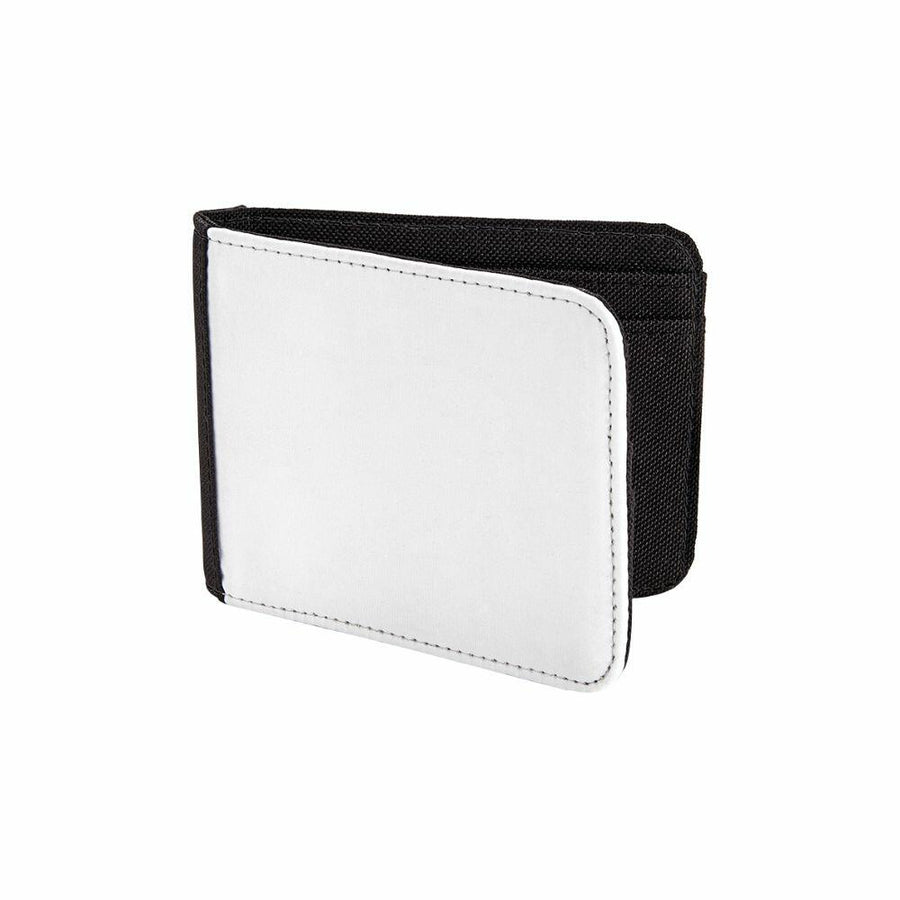 A BG940 wallet by Bagbase featuring a black and white bi-fold design.