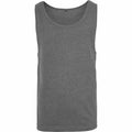 Product BY003 from Build Your Brand is displayed as a gray sleeveless tank top against a plain white background.