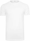 The BY004 T-shirt from Build Your Brand is showcased against a white background, featuring a simple, unadorned design with a classic crew neck and short sleeves.