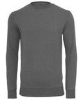 BY010 by Build Your Brand is a gray long-sleeve crewneck sweatshirt.