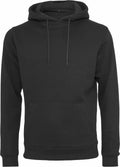 Build Your Brand BY011 hoodie featuring a front pocket and drawstrings.