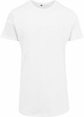 BY028 by Build Your Brand is a plain white T-shirt featuring short sleeves and a round neckline, displayed on a white background.