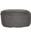 BY059 by Build Your Brand, a gray fabric pouch featuring a zipper closure, displayed in a side view.