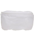 A Build Your Brand BY059 toiletry bag in plain white with a smooth texture, displayed against a white background.