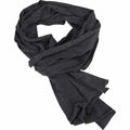 A BY063 scarf from Build Your Brand in dark gray is laid out flat.