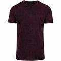 The BY070 shirt from Build Your Brand is displayed in purple acid wash against a white background.
