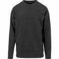 BY075 by Build Your Brand, a black crewneck sweatshirt displayed against a white background.