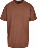 A BY102 T-shirt from Build Your Brand featuring a plain brown design with short sleeves and a round neckline.