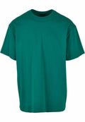The BY102 from Build Your Brand is a plain green T-shirt set against a white background. It features short sleeves and a round neckline, free of any visible patterns or logos.