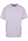 The BY102 from Build Your Brand is a plain, light lavender T-shirt displayed against a white background. It features a classic round neckline and short sleeves.