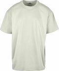 A plain, light beige BY102 T-shirt by Build Your Brand is displayed against a white background. The T-shirt features short sleeves and a crew neck design.