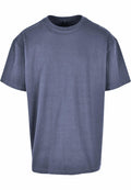 The BY102 T-shirt from Build Your Brand is presented on a white background, featuring a plain dark gray color with a simple crew neck design. The fabric looks soft and comfortable, making it ideal for casual wear.