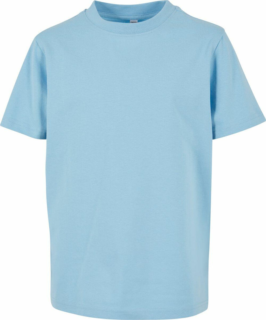 BY116 light blue plain T-shirt by Build Your Brand on a white background.