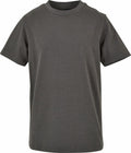 A plain dark gray BY116 t-shirt from Build Your Brand displayed against a white background.