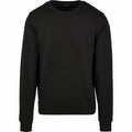 BY119 sweatshirt by Build Your Brand, featuring a plain black design with long sleeves and a round neckline.