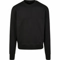 The BY120 from Build Your Brand is a plain long-sleeve crew neck sweatshirt in black, displayed on a white background.