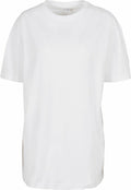 A plain white T-shirt from Build Your Brand (Product Name: BY149) is displayed against a white background. Featuring short sleeves and a round neckline, it embodies a simple and classic design.