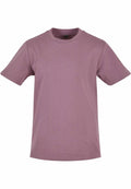 Product BY158 by Build Your Brand is a plain mauve t-shirt featuring short sleeves and a round neckline, shown against a white background.