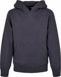 The BY185 by Build Your Brand is a plain black hooded sweatshirt with a front pocket.