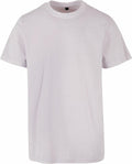 The BY190 T-shirt from Build Your Brand is featured, showcasing a simple design in light gray with short sleeves and a round neckline. Its smooth fabric adds a casual touch, making it ideal for everyday wear. This T-shirt is presented against a plain white background.