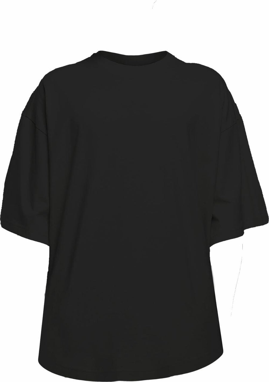 A BY193 black t-shirt featuring short sleeves and a round neckline by Build Your Brand.