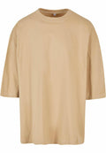 A BY193 short-sleeved plain beige T-shirt from Build Your Brand.