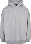 Product Name: BY199 by Build Your Brand, a classic gray hooded sweatshirt featuring a minimalist design and a comfortable, relaxed fit.