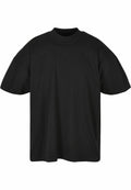 A plain black T-shirt with short sleeves and a crew neck from Build Your Brand, model BY230.