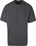 Build Your Brand's BY249 short-sleeve T-shirt in dark grey on a white background.
