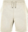BY251 shorts by Build Your Brand feature a beige color, an elastic waistband, and convenient side pockets.