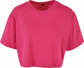 Product Name BY264 by Build Your Brand features a plain, oversized pink T-shirt presented against a white background.