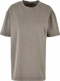 BY270 T-shirt from Build Your Brand: a plain gray design with short sleeves and a round neckline.
