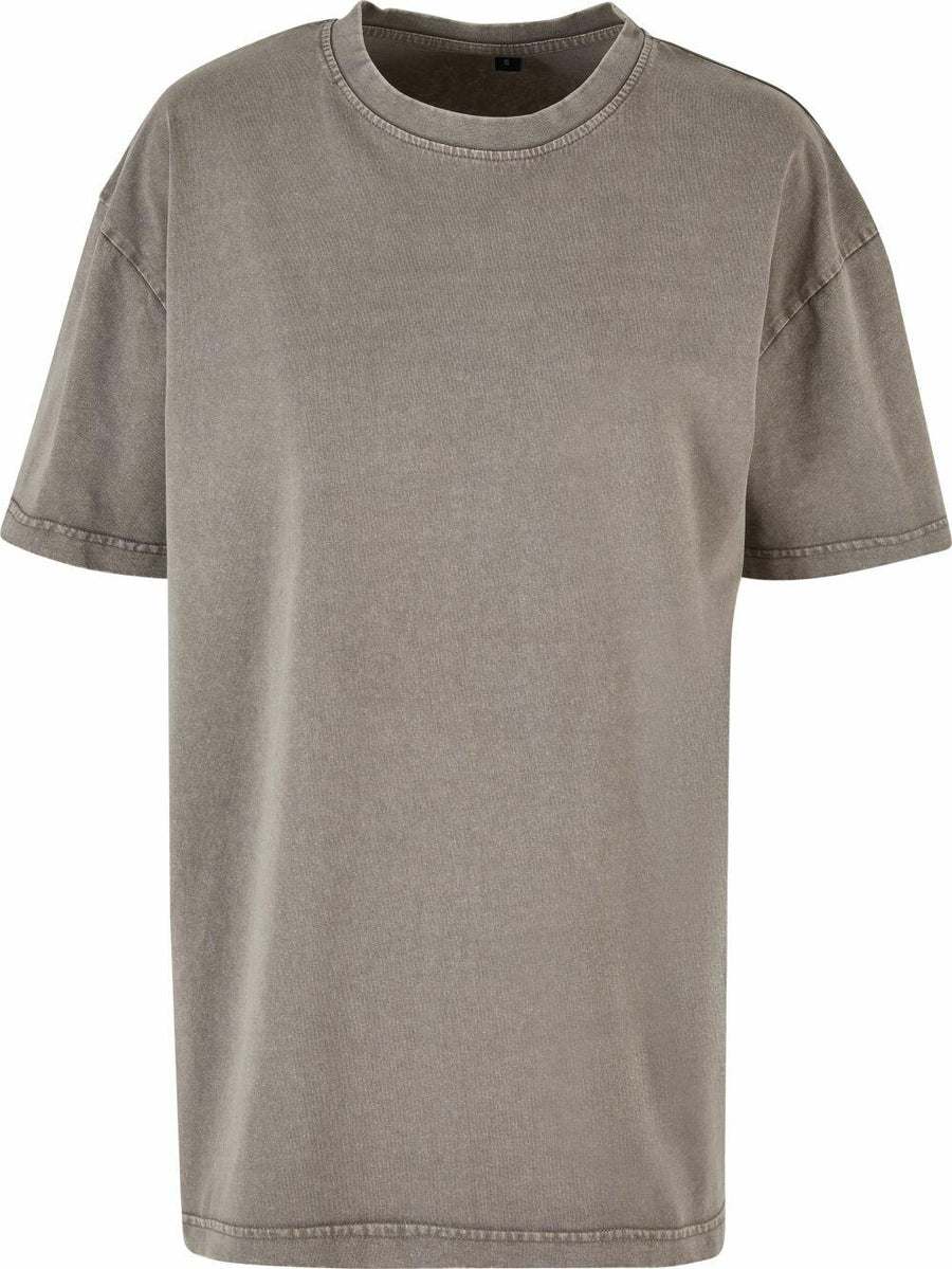 BY270 T-shirt from Build Your Brand: a plain gray design with short sleeves and a round neckline.